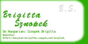 brigitta sznopek business card